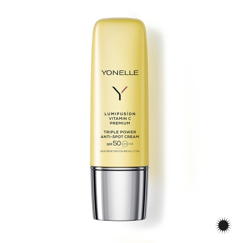 LUMIFUSÍON Potrójnie Aktywny Krem SPF50 Przeciw Przebarwieniom Z Witaminą C Premium